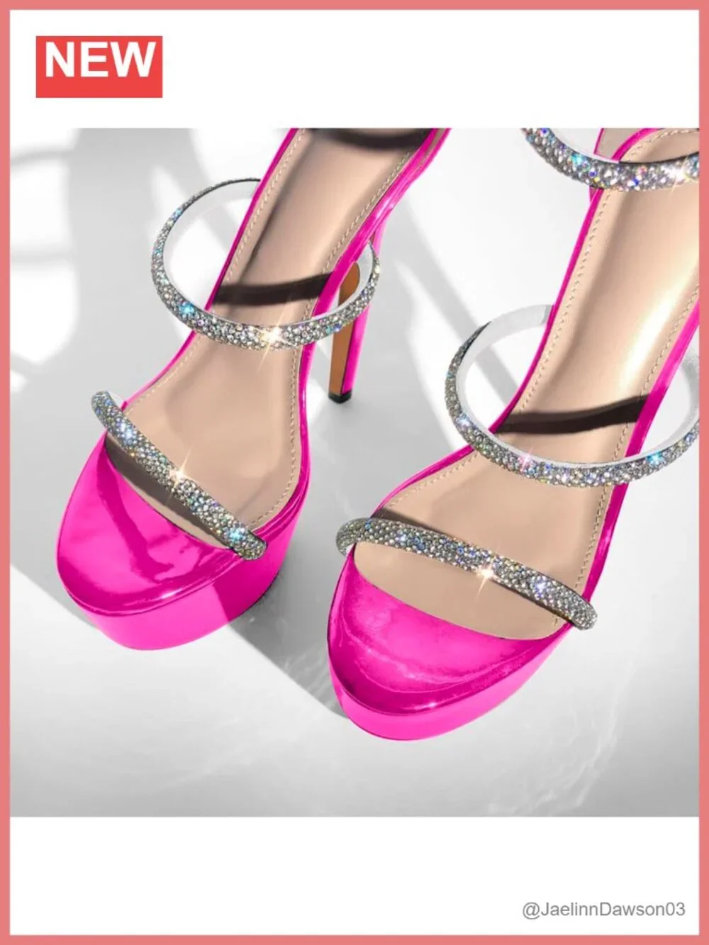 Women's Rhinestone Strappy Platform Heels Crystal Stiletto Sandals Party Wedding